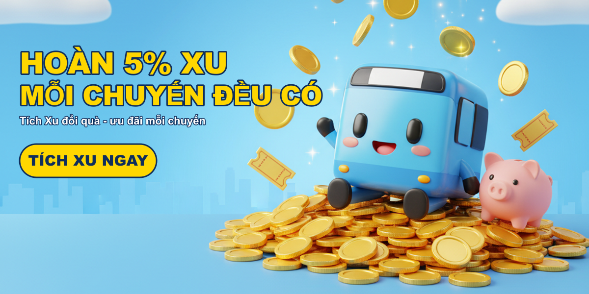 Hoàn 5% Xu mỗi chuyến — tích Xu đổi quà, ưu đãi mỗi chuyến